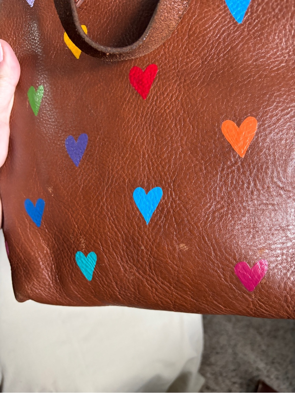 Madewell Leather Tote with Hearts - Picture 11 of 14